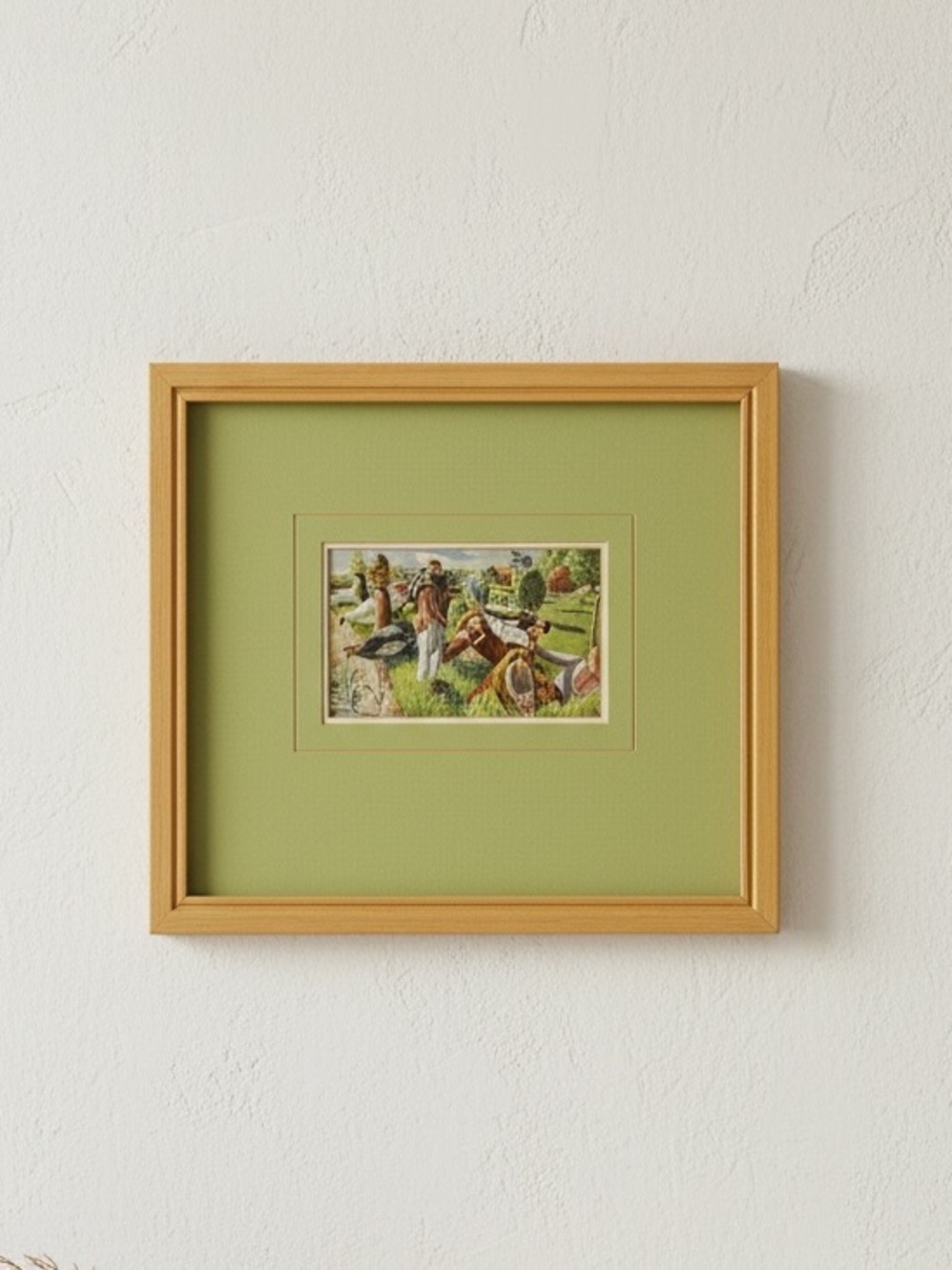 Sir Stanley Spencer "By the River" Framed Art Print 11.5" x 13"